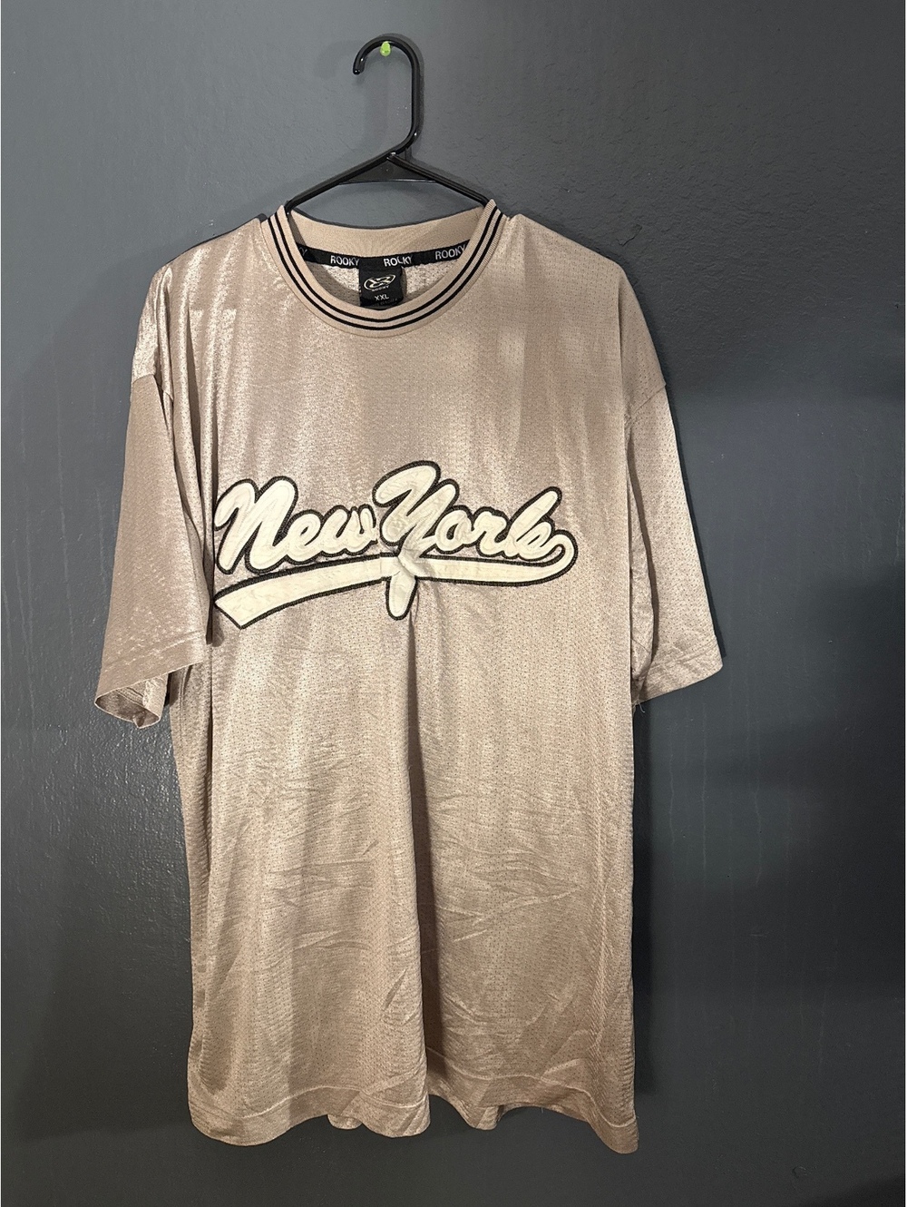 Rooky New York XXL Beige Mesh Sports Jersey Shirt